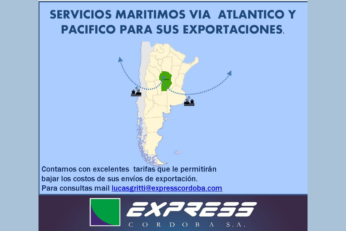 Servicios marítimos vía Atlántico y Pacífico para sus exportaciones