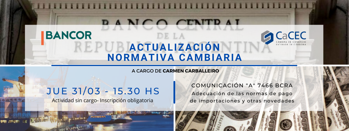 Participe del Seminario de actualización en normativa cambiaria y comercio exterior