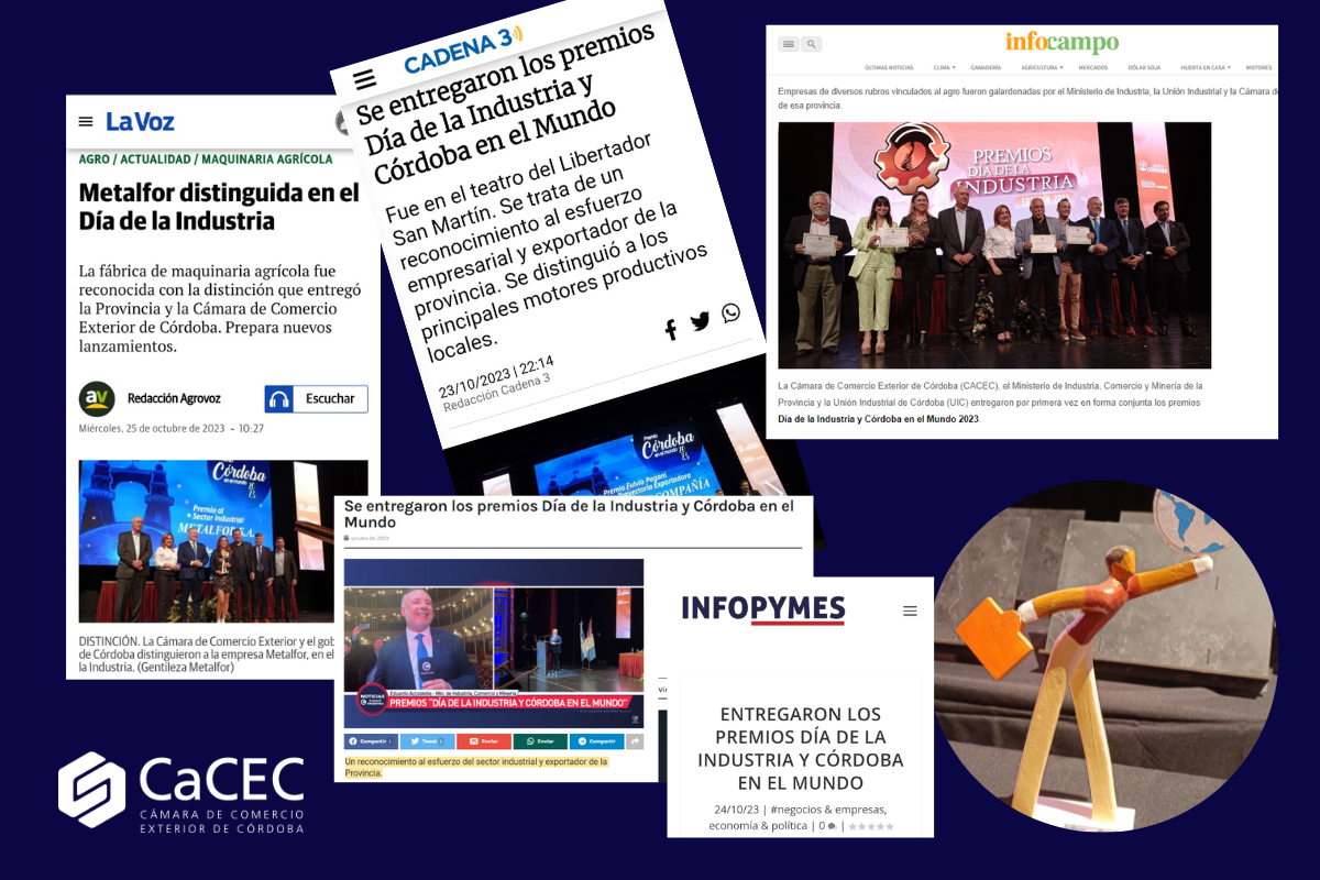 Repercusiones en la prensa de la entrega de Premios Córdoba en el Mundo y Día de la Industria
